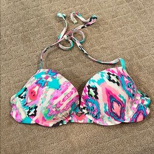 Xhilaration Pink and Blue Bikini Top